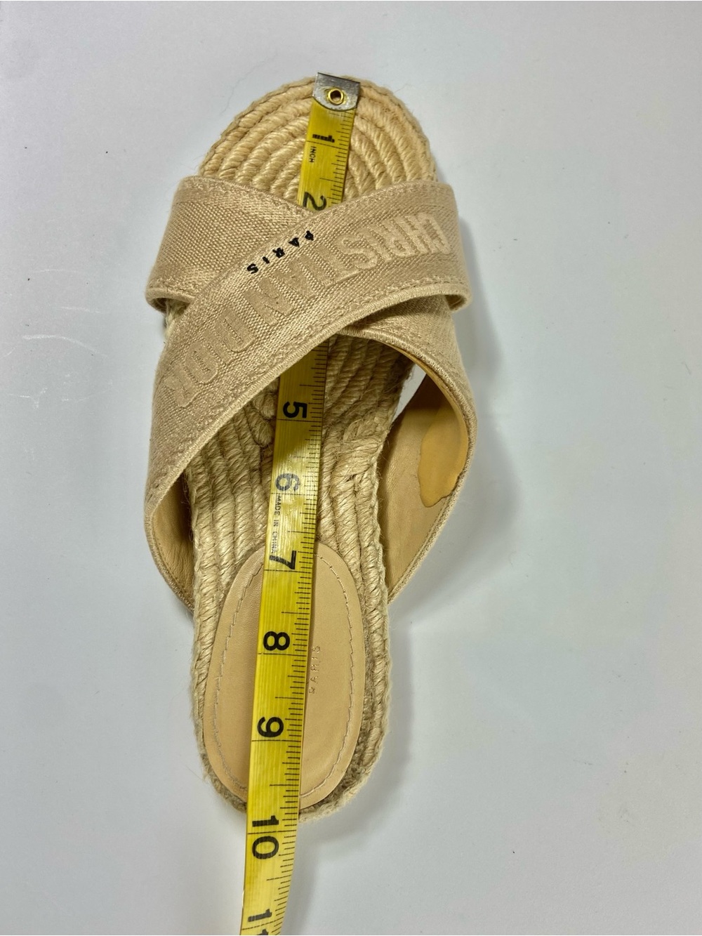 Christian Dior Granville Espadrille Slides Sandals Slides Natural 37.5/7.5 [CH] - Picture 4 of 15